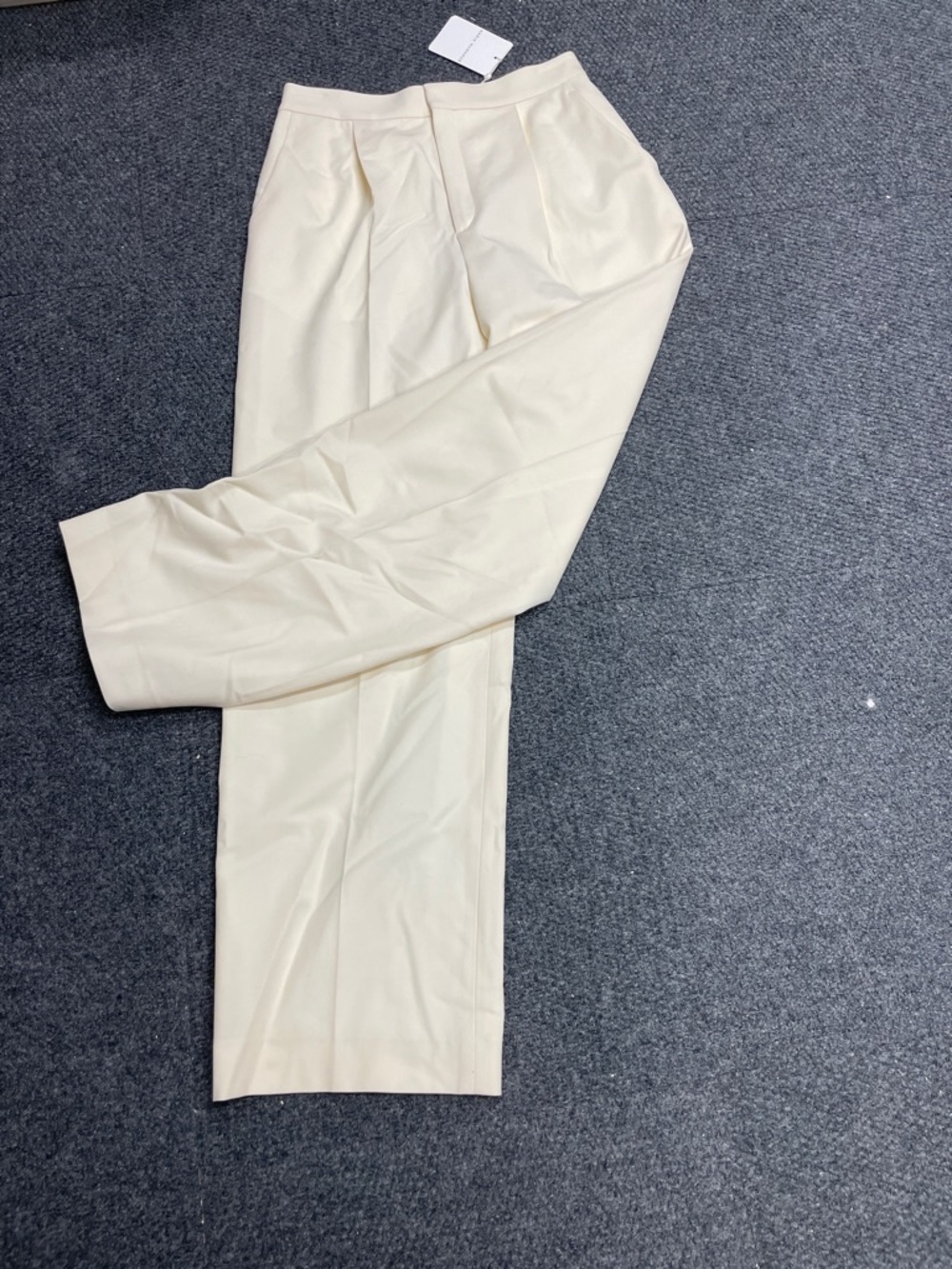 NEW MARIA MCMANUS high rise pleat front pant in Ivory size 8